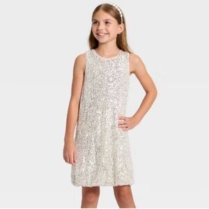 slim fit dress slacks Cat & Jack Dress Girls 5T Crochet Detail Ruffle Hem Yellow Cotton Long Sleeves main image 1